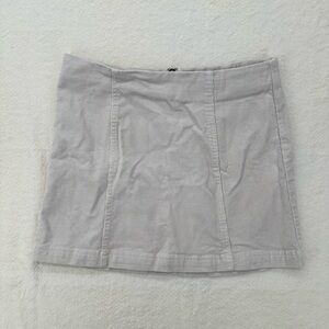 Forever 21 mini skirt Corduroy Zip Mini Cream/Off white
